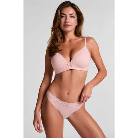 Hunkemöller Dames Lingerie String Lola - Roze - maat M