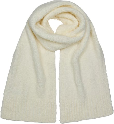 FALKE Selection Bouclé sneldrogend warm wol wintersjaal unisex wit - maat ONESIZE