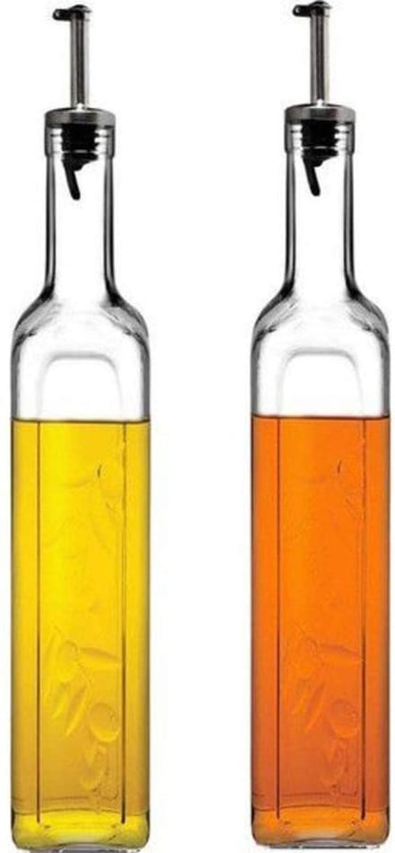 Pasabahce Zelfgemaakte azijn / olie karaf / dispenser set van 2 500ml inhoud 80229 glas