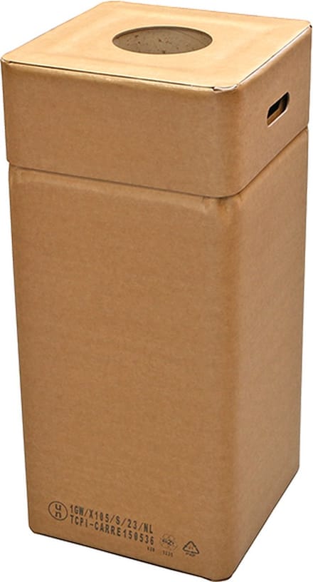 Vlamdovende afvalbak van karton 105 liter