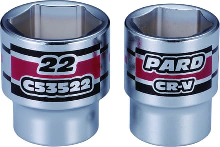 3/8'' Zeskants vlakke dop