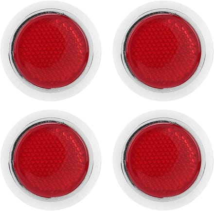 Solidchoice - Set van 4 Rode Reflectoren voor Auto en Motor, Veiligheid Verhoogend