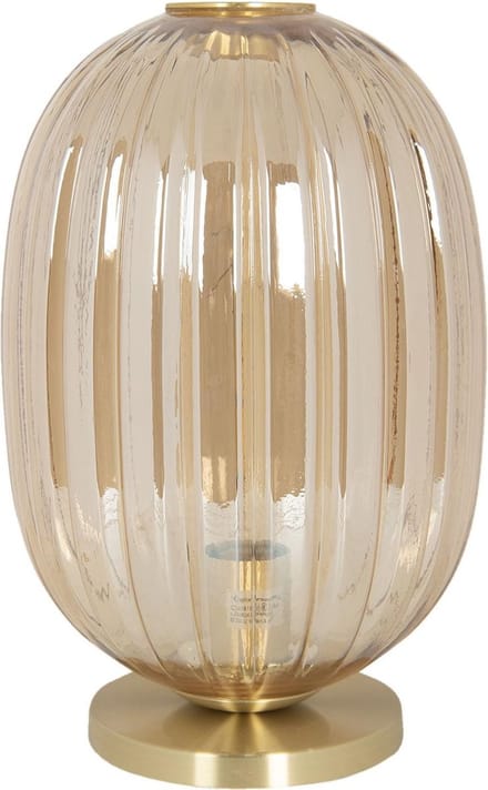 Clayre & Eef Tafellamp Ø 20x35 cm Bruin Metaal Ovaal Bureaulamp
