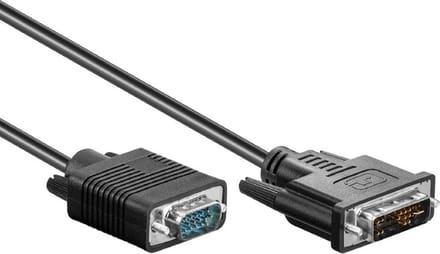 3m DVI-VGA-Kabel, Schwarz [DVI-A 12+5-poliger Stecker -> VGA-Stecker]
