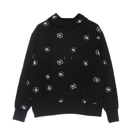 Lichtgewicht herensweatshirt met capuchon, Pexe Polka Hood, zwart