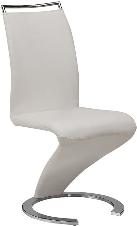 Vente-unique Set van 4 stoelen TWIZY - Wit kunstleer