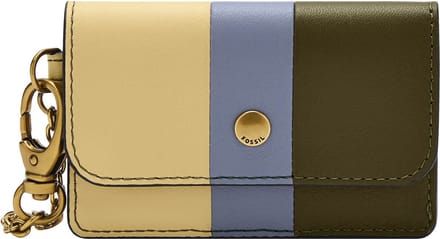 FOSSIL Kaarthoes Valerie Lether Flap Card Case Multi Stripe Groene
