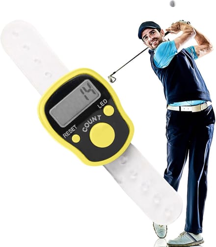 Digitale Vingerteller - Klikker Handteller - Activiteiten Tellen - Verstelbare Band - 14 cm Diameter - Geel