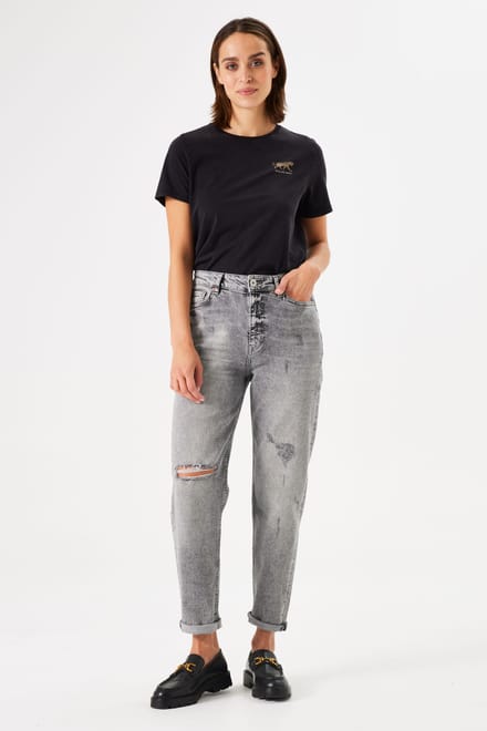 GARCIA Isabella Dames Mom Fit Jeans Grijs