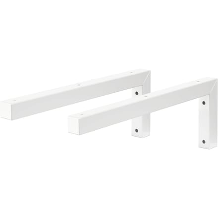 Wandhouder Plankhouder set van 2 400 x 150 mm wit staal ML design