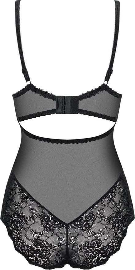 Obsessive Amallie Kanten Body - Zwart