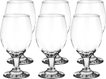 Glasmark Bierglazen - 12x - op voet - 360 ml - glas - speciaal bier