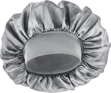 6 stuks brede rand hoge rekbaarheid slaapmuts, dames schoonheids-/kapsel-/verzorgingsmuts, badmuts, heren-/damesbadmuts, elastische band muts, slaapmuts, 30CM diameter - grijs