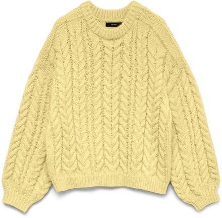 VERO MODA - VMDREAM LS O-NECK CABLE PULLOVER EXC - Dames - Gebreide truien