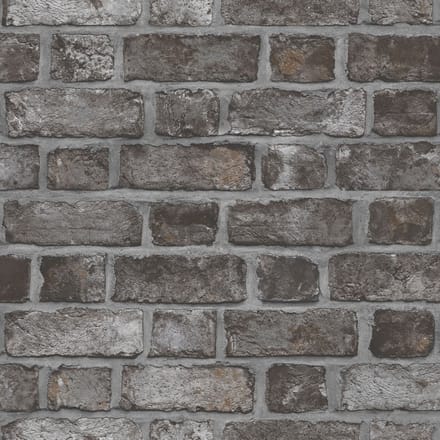 Noordwand - Behang - Homestyle - Brick - Wall - zwart - en - grijs