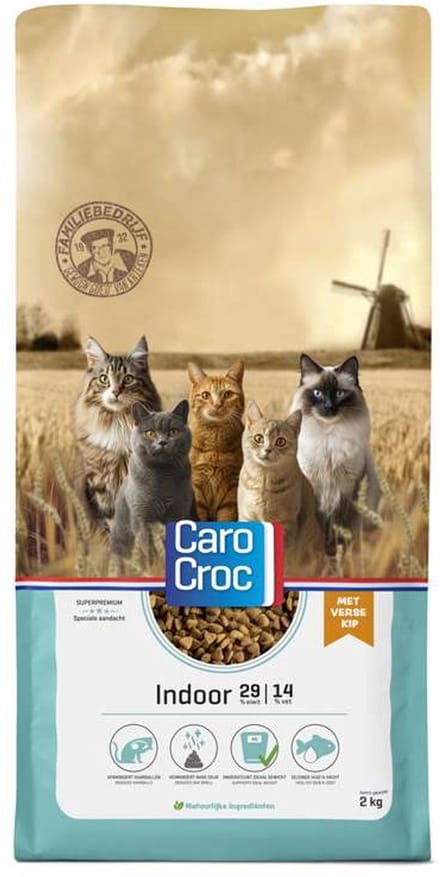 CaroCroc Indoor 7kg met catessy stick 5 gram