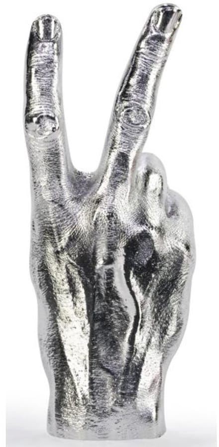 Zilver peace beeldje - Bitten Design