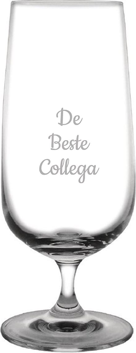 Gegraveerde bierglas op voet 41cl De Beste Collega