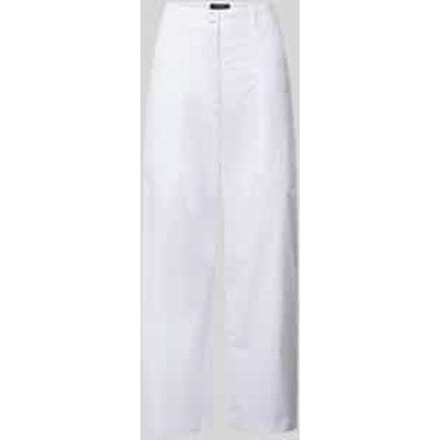 wide fit stoffen broek met opgestikte zakken