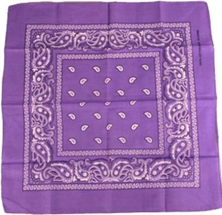Zakdoek - Bandana - Lila - 54 x 54 Cm - Een Stuk