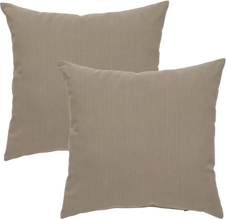 Hesperide Sierkussen Granada - 2x - lichtbruin - 40 x 40 cm - polyester - voor buiten - tuinkussen - buitenkussen