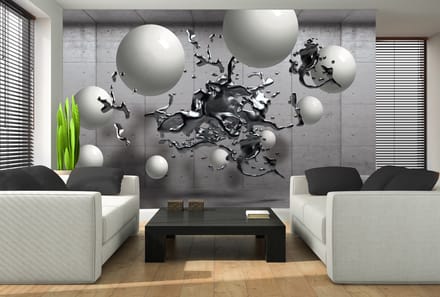 Abstract Monochrome Modern Design Photo Wallcovering