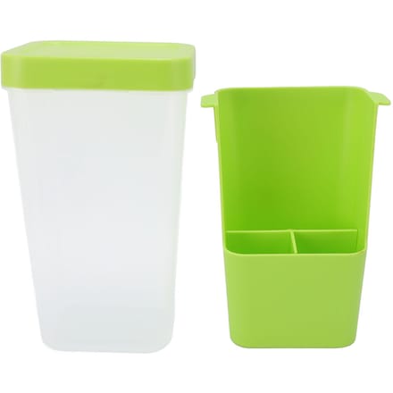 Koriander Bewaardoos Plastic Transparant Herbruikbaar Makkelijk Schoon te Maken Multifunctioneel Asperges L(for 6.5-9kg) groen