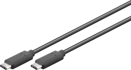 Transmedia USB-C naar USB-C kabel - USB3.1 Gen 2 - tot 20V/3A / zwart - 1 meter