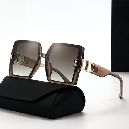 Nieuwe High-End D-Mill Zonnebril met Groot Montuur voor Dames(Ds-25022)