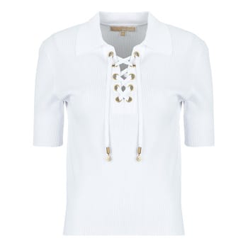 Blouse MICHAEL Michael Kors LACE UP SS POLO TOP