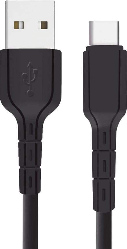 USB C Oplaadkabel 2.4A - 1 Meter - Zwart - USB C naar USB-A Oplader Kabel