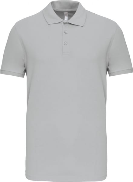Herenpolo 'Mike' korte mouwen shirt Snow Grey - L