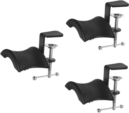 Hoofdtelefoonstandaard - Hoofdtelefoonhouder - Bureau organiseren - Stevige constructie - 3 stuks - Zwart
