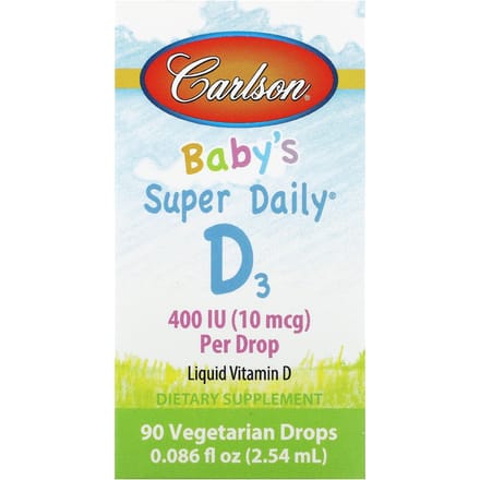 Baby's Super Dagelijk® D3, 10Mcg (400Iu), 2.54ml (0,086 vloeistofounce)