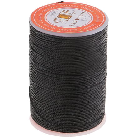 Leer naaien gewaxt polyester koord draad hand stiksel ambachtelijk donkergrijs 0.65mm zwart