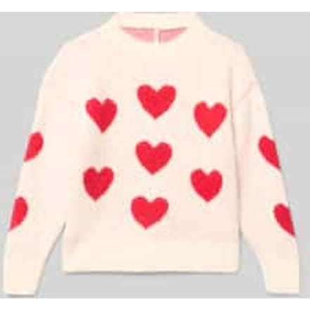 Loose fit gebreide pullover met all-over motief, model 'NAJA'