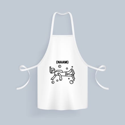 Akyol - duiken met eigen naam Keukenschort - Zwemmen - duiker - sport - 82 bij 71 cm