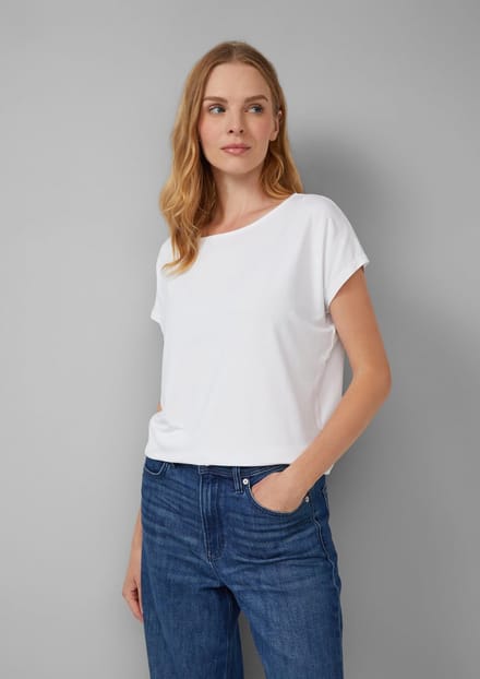 T-shirt met overgesneden schouder
