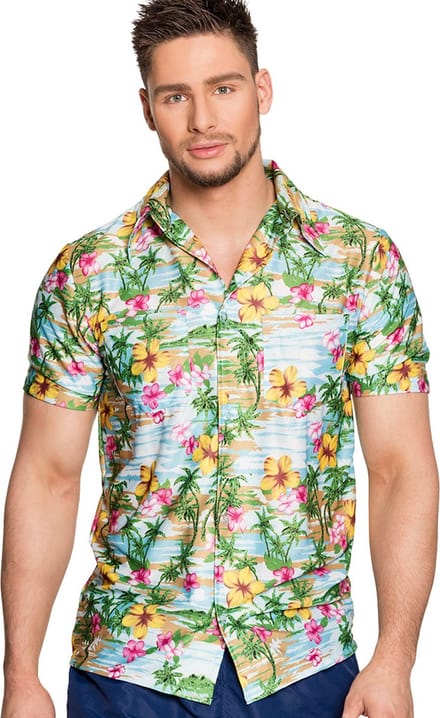 Boland - Shirt Paradise (M) - Volwassenen - - Hawaii - Themafeest - Carnaval