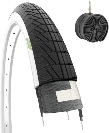 Witte banden en binnenbanden voor 20 inch stadsfiets (47-406)