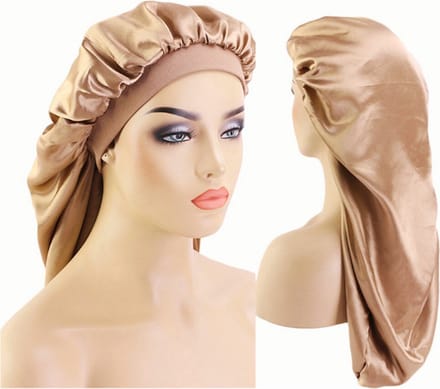 Satijnen Slaapmuts - Bonnet Satijn voor Lang Haar & Krullen - Satijnen Bonnet Dames - Extra Lang - Champi