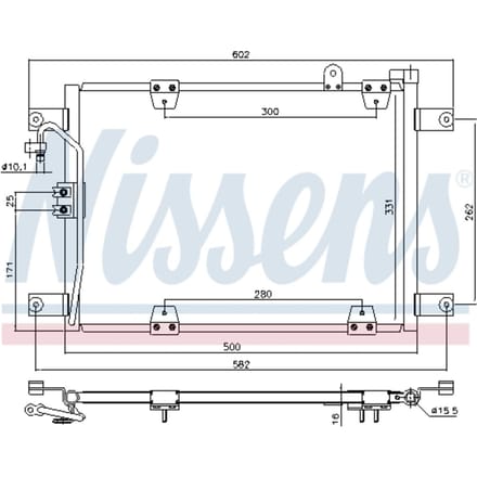 Condensator, airconditioning NISSENS 940578