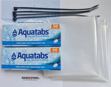 Aquatabs Waterzuiveringstabletten - 100 stuks - voor drinkwater - 100 liter