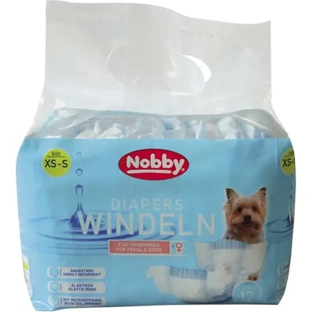 Luiers voor vrouwelijke honden Nobby Pet (x12)