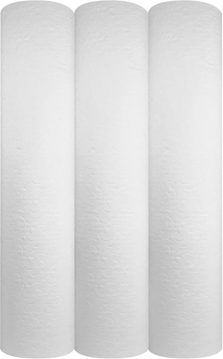 3 Rollen Dubbellaags Papier voor Massagetafel en Esthetiek | 56 cm Breed | 50 Meter Lang