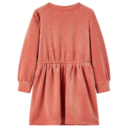 vidaXL - Kinderjurk - met - lange - mouwen - 104 - middelroze