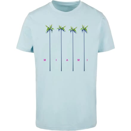 Mister Tee - Miami Palms Heren T-shirt - M - Blauw
