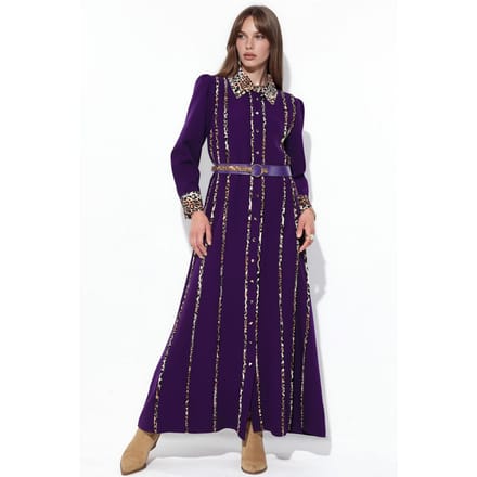 Luipaardprint Maxi Hemdjurk