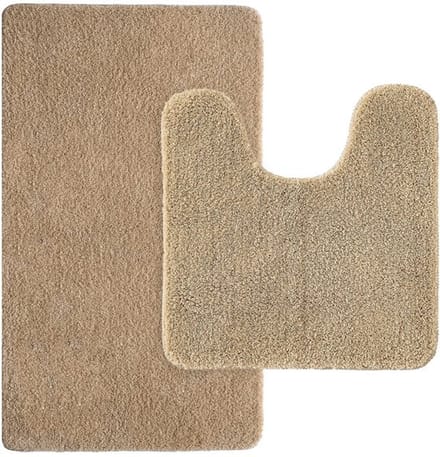 Allecto - Absorberende badmatset - Antislip badtapijt - Beige - Super