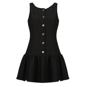 Korte Jurk MICHAEL Michael Kors BTN FNT DROP WAIST MINI
